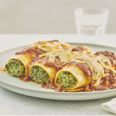 Baked Ricotta & Spinach Cannelloni