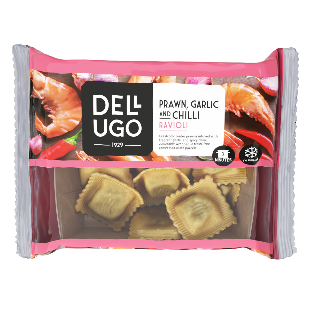 Dell Ugo - Porcini Mushroom & Spinach Ravioli (5 X 250g) - The Cress Company