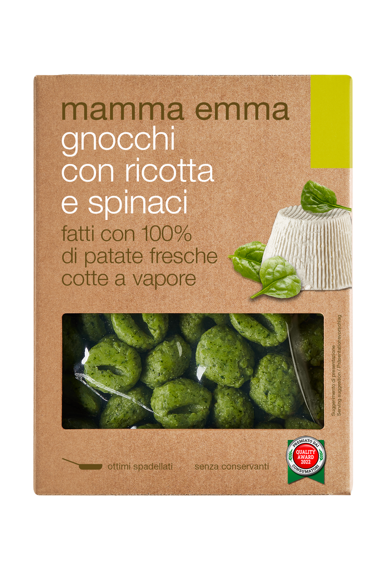 Mamma Emma Ricotta and Spinach Filled Gnocchi